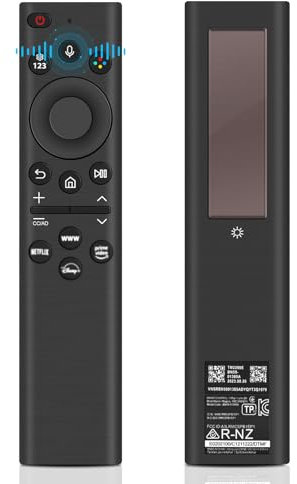 BN59-01386D Ersatz Sprachfernbedienung für Samsung Smart TV, Solar Voice Remote kompatibel mit TM2280E, RMCSPB1EP1, QN65QN900A, QN55Q80A, QN65QN90A, QN43LS03A, QN70Q60A