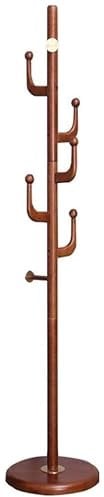 NTIYOU Portemanteaux Porte-Manteau en Bois Massif sur Pied avec 7 Crochets, Cintre for vêtements, Chapeaux, Sacs à Main, Gain de Place Couloir