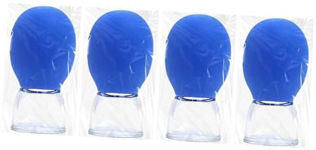 predolo Kit de 4 ventosas de masaje para uso doméstico, de 1,18 pulgadas de diámetro, con potente ventosa para cuerpo, hombros, cara y piernas, Azul