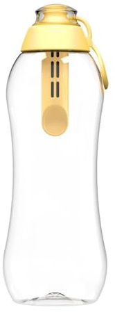 Dafi Soft Water Bottle with Filter, 0.7 L, Yellow, Filter Bottle with Carbon Filter, BPA-Free, Reusable, Water Bottle with Water Filter, Sports Bottle with Filtered Water for Travel