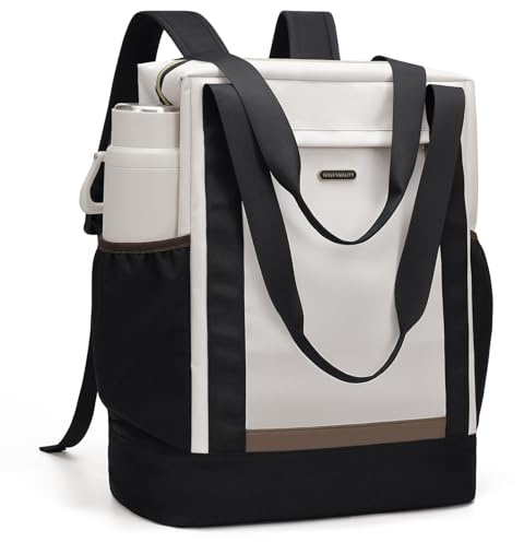 GOLF QUALITY Laptop Backpack for Women Adjustable Bookbag for Work Business Travel Bag 17.3 Inch,Tote Backpack Convertible Bag,Black