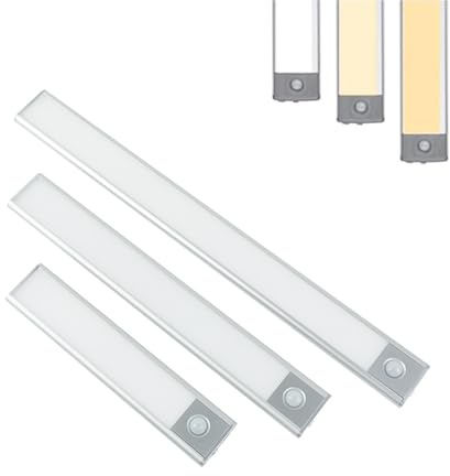 bergxperten Kleverlicht - Magnetische Bewegungssensor Lampe 1500mAh Aufladbare Kabellose LED - Magnetlampe mit Bewegungssensor - 52 LEDs für Küchen - Unterbau - und Schrankbeleuchtung