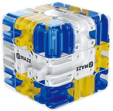 3D Labyrinth Kugel Puzzle Würfel, Herausforderndes 3x3 Denkspiel mit Rollenden Kugeln, Logikspielzeug mit Hohem Schwierigkeitsgrad, Gehirntraining, 8,5 cm