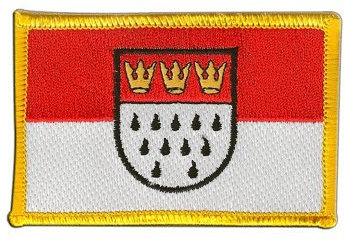 Flaggenfritze Flaggen Aufnäher Deutschland Stadt Köln Fahne Patch + gratis Aufkleber