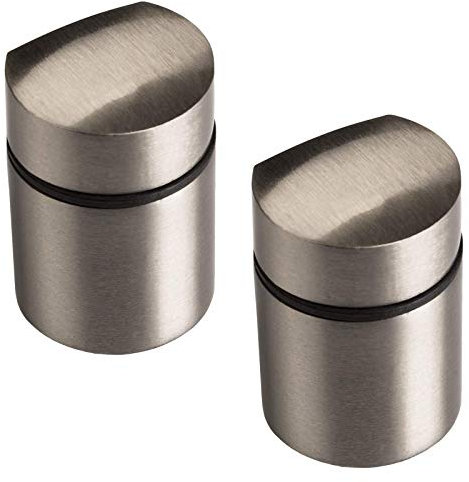 2 Stück SO-TECH® Bodenträger SHELFI Edelstahloptik Glasbodenträger Bodenträger