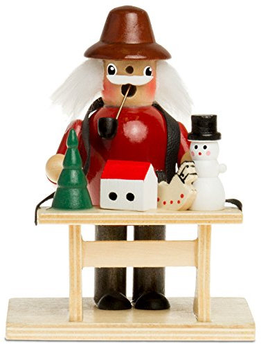 Sikora RM-C Räuchermännchen aus Holz Verschiedene Motive, Farbe/Modell:C17 rot - Spielzeughändler, Höhe in cm:Höhe ca. 13.5 cm