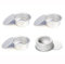 AstraGourmetYCZ 4-Zoll Perfekte Leistung Aluminium Runde Kuchenform Chiffon Kuchen Form Backform mit herausnehmbarem Boden, Set von 4 4-Inch silber