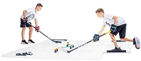 Hockey Revolution Hockey Tiles 40 Dryland Bodenfliesen – Glatte ineinandergreifende Trainingsfläche zum Aufkleben, Schießen, Vorbeigehen – geeignet für den Innen- und Außenbereich