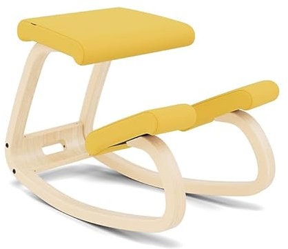 Variable, Original Kniestuhl, Design von Peter Opsvik - Natur/Gelb, Profitieren Sie von Einer 10-jährigen Garantie