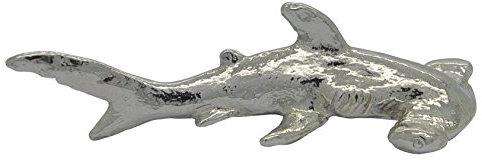 Schöne Tierfigur Großer Hammerhai-Haifisch aus Zinn (Pewter) von Hand Gegossen
