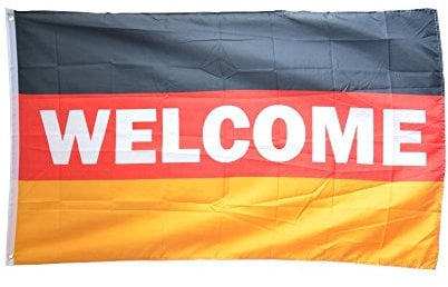 Flaggenfritze Fahne/Flagge Deutschland mit Welcome + gratis Sticker