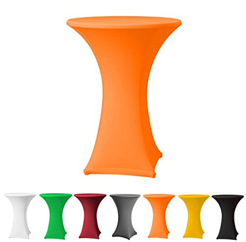 Babat Stehtischhusse Stretch in Farbe orange und Durchmesser 70-75 für Bistrotisch/Stehtisch
