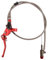 GOOFIT Frizione Idraulica Moto Leve Freno Universale con Tubo Carburante 1200 mm Motocross Pit Bike sostituzione per 125cc 150cc 180cc 200cc 250cc Scooter Go Kart ATV Quad Rosso