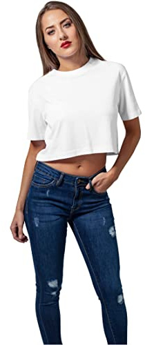 Urban Classics TB1555 Damen T-Shirt Ladies Short Oversized Tee Weiß, XS