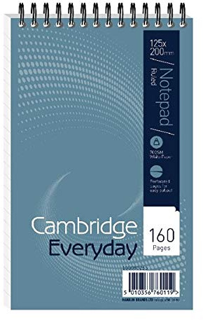 Cambridge Wirebound Notebook 125 x 200mm 160 Pages Ruled [Pack of 10]