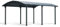 CANOPIA by Palram Pavillon wasserdicht Tucson 5000 Gartenpavillon stabil und Winterfest 3.6x5 m Alu Grau
