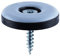 16 Teflon-Möbelgleiter - zum Schrauben - Größe wähbar - eckig und rund - PTFE-Beschichtung/Möbelgleiter/Teflongleiter/Stuhlgleiter (Ø 19 mm)