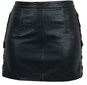 Lederrock Rika Damen echtem Lamm Nappa Leder Minirock Partyrock