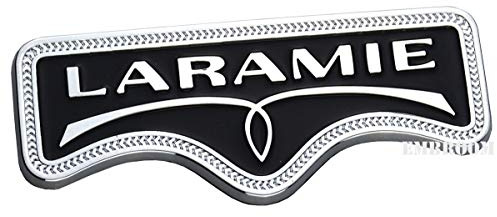 EmbRoom Laramie Emblem, 3D Laramie Badge Namensschild Heckklappe Aufkleber Aufkleber Ersatz für Ram 1500 2500 3500 (Chrom)