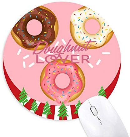 Drei westliche Desserts Essen rund um Gummi Maus Pad Weihnachtsdekoration