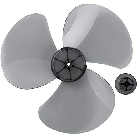 FEESHOW Plastic Three/Five Leaves Fan Blades Replacement with Nut Cover for Standing Pedestal Fan Table Fanner Grey 12 Inch