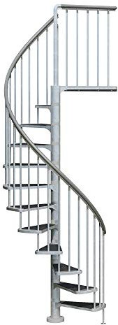 DOLLE Außenspindeltreppe Gardenspin verzinkt Höhe 287-329 cm 13 Trimax® Stufen Durchmesser 125 cm