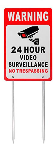 Kichwit Panneau réfléchissant en métal avec piquets inclus - Dimensions : 30 x 20 cm