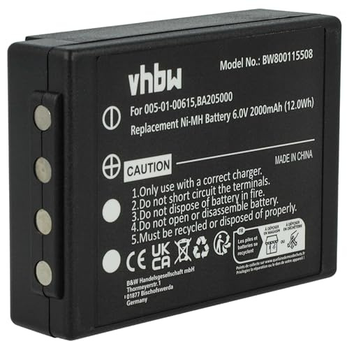 vhbw Akku kompatibel mit HBC Crane Truck Driving | technos 1, Technos Industrie-Funkfernsteuerung Fernbedienung (2000 mAh, 6 V, NiMH) - Schwarz