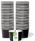 DeinPack 50 Eisbecher 120ml | Universal Karton für EIS, Dessert, Fingerfood, Vorspeisen, Snacks I 50 Stück Speisebecher schwarz unbedruckt rund