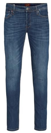JACK & JONES Herren Jeans Hose Slim Fit Skinny - schwarz blau grau, Farbe:Navy, Größe:32/34