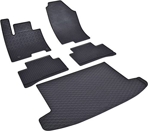 Car Lux DUO16152 - Alfombra Protector Cubre Maletero + Alfombrillas de Goma a Medida para Clase Tucson HEV Desde 2021-