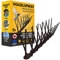 Konzept 11 - Vogelabwehr Spikes aus Kunststoff gegen Tauben, Katzen, Spatzen, Schwalben - Taubenabwehr für Balkon, Garten, Terasse - Vogelschreck 3-reihig, Set 6 STK.- Braun