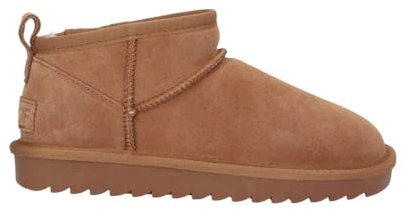 Colors of california Short Winter Boot in Suede Color Tan, Taglia 38 EU
