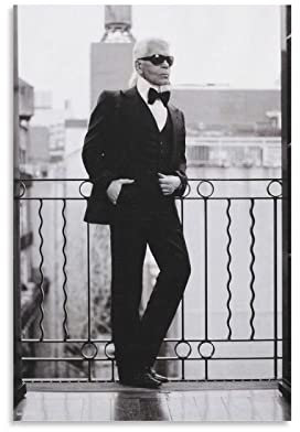 TSALF Leinwand Wandkunst Malerei Kein Rahmen Karl Lagerfeld-238 Poster, Leinwand, Kunstposter und Wandkunst, Bilddruck, modernes Familienschlafzimmer, Dekorationsposter 60x90cm