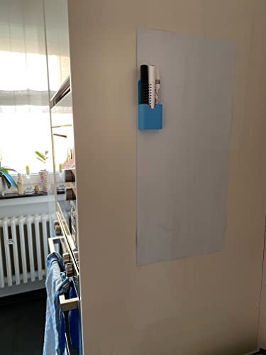 3er Set DIN A4 Ferrofolie weiß Whiteboard-Folie oder schwarz Kreidetafel-Folie selbstklebend I flexibel beschreibbar abwischbar I Haftgrund für Magnete (DIN A4-3er Set - SCHWARZ)