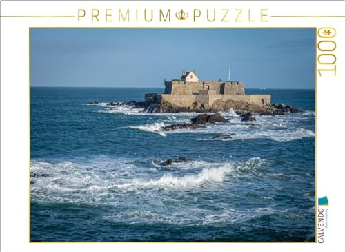 CALVENDO Puzzle Saint-Malo, das Fort du Grand Bé | 1000 Teile Lege-Größe 64 x 48 cm Foto-Puzzle für glückliche Stunden