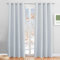 PONY DANCE Outdoor Gardinen Wetterfest mit Ösen & Verdeckten Schlaufen Outdoorvorhänge für Windschutz Pavillon Vorhänge mit Festen Seilen 2 Stücke H 213 x B 132 cm, Grau-weiß