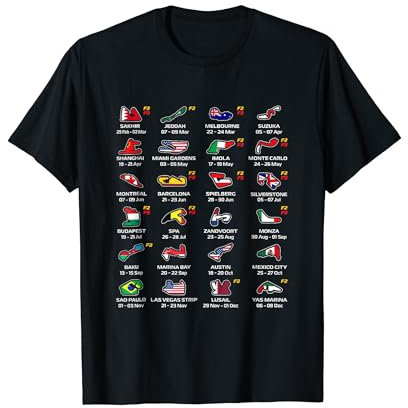 2024 Formel-Rennbahn Formelrennen, World Circuits 2024 T-Shirt