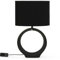 ValueLights | Black Hoop Ceramic Table Lamp with a Fabric Lampshade Living Room Bedroom Bedside Light | Table Lamps, Home Décor & Improvement Essential