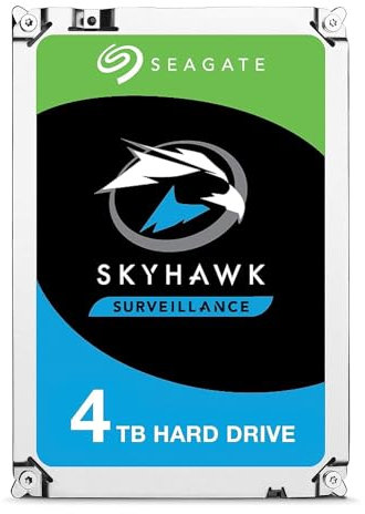 Seagate SkyHawk 4TB CCTV Camera DVR 3.5 Surveillance Internal Hard Drive Desktop PC Sata HDD WAVE - ST4000VX007 SA3 (Renewed)