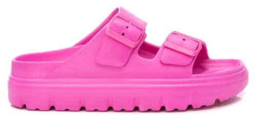 XTI - Chancla Mujer Fucsia - Calzado Cómodo y Versátil - Moda casual - Modelo 14255005 (Talla 39)