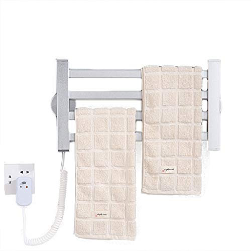 Smart Plug-In Scaldasalviette per Elettrico Riscaldato Scaldasalviette da Bagno Rack, Hardwired, Wallmountable, QWHYQXI