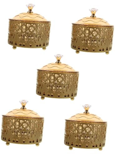 Alipis 5 Pz vassoio di caramelle cucina accessori teglie vassoio thun food container jewelry box Vassoio per alimenti piatto da portata in metallo piatti da dessert ferro da stiro