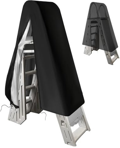 Cover for 7200 RollGuard Above Ground Pool Ladder, Pool Ladders for Above Ground Pools Cover Waterproof Dustproof, Outdoor Patio Swimming Pool Platform Ladder Cover(Only Cover)