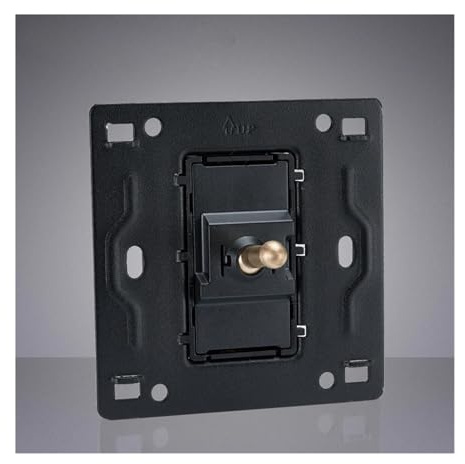 Home Improvement Retro Toggle Switch Brass Lever Black PC Matte Panel Wall Light Switch IDGTTLDF(Dimmer Switch 500W)