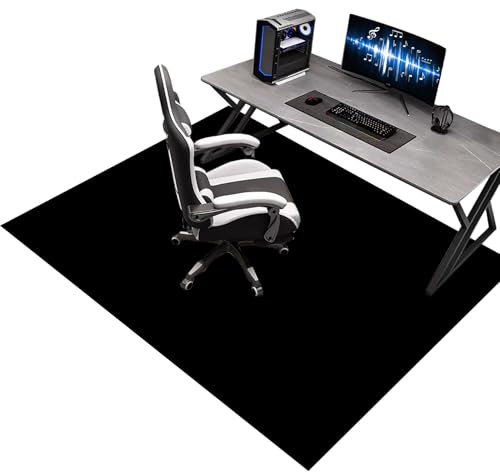 Bodenschutzmatte Bürostuhl Unterlage Schreibstuhlunterlage, 110 x 170 cm Gaming Stuhl Unterlage, Gaming Stuhlmatte für Hartholzboden, Gaming Teppich Unterlage-Kratzfest für Parkett und Hartböden