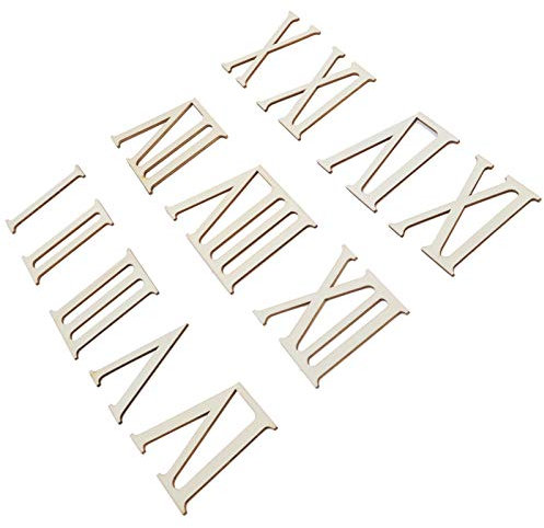 Römische Zahlen Holzuhr Zahlen Holzhandwerk Zum Malen und Handabdruck Machen 12 Stück 7 Cm