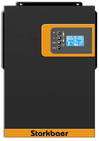Starkbaer 5.5KW Hybrid-Wechselrichter, netzunabhängiger Reiner Sinus-Solarwechselrichter, 48V DC zu 230V AC, mit 100A MPPT Solarladeregler, für Blei- und Lithiumbatterien (5.5KW48V)