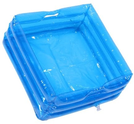 SKISUNO Inflatable Foot Bath Basin Portable Blue Collapsible Pool Soaking Tub for Camping Spa and Outdoor Use Versatile Foot Wash Basin for Personal and Pet Care