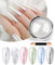 LEDSUUEI 1g Chrome Nail Powder: Super Mirror Effect White Nail Chrome Powders, Metallic Mermaid Chrome Powder for Gel Nails, Clear Pearl Chrome Nail Powder Moonlight Nail Glitter for Nail Art Decora